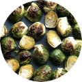 Roasted Brussels sprouts fresh from the Brava oven